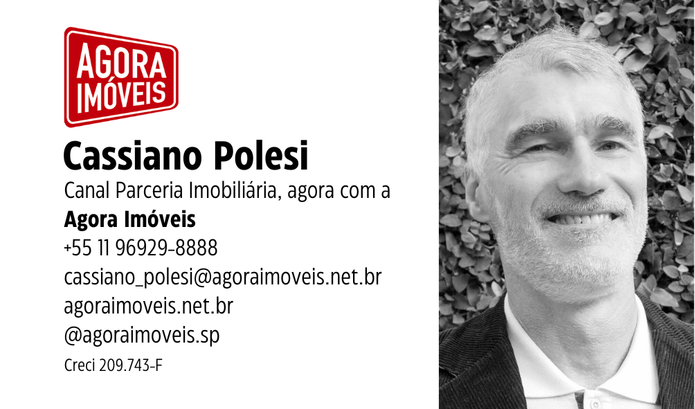 Cassiano Polesi, consultoria e gestão imobiliária, agora pela Agora Imóveis SP/SP