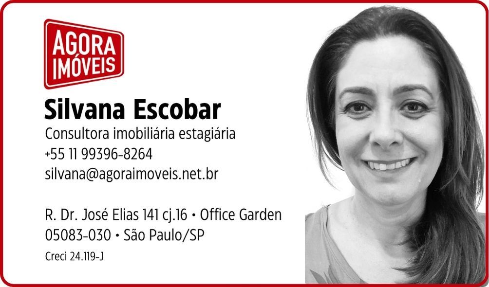Silvana Escobar, consultora imobiliária pela Agora Imóveis, SP/SP